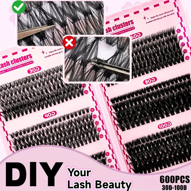 6 أنماط لاش تمديد كيت 8-16 مللي متر D حليقة الرموش الصناعية الفردية مع السندات وختم الغراء والملقط والفرشاة #3