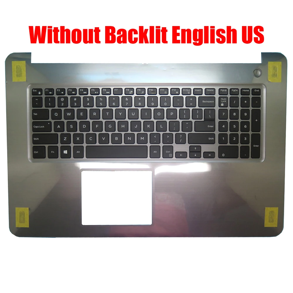 

English Laptop Palmrest For DELL For Inspiron 17 5765 5767 04CFRC 4CFRC Without Backlit Keyboard Gray Upper Case New