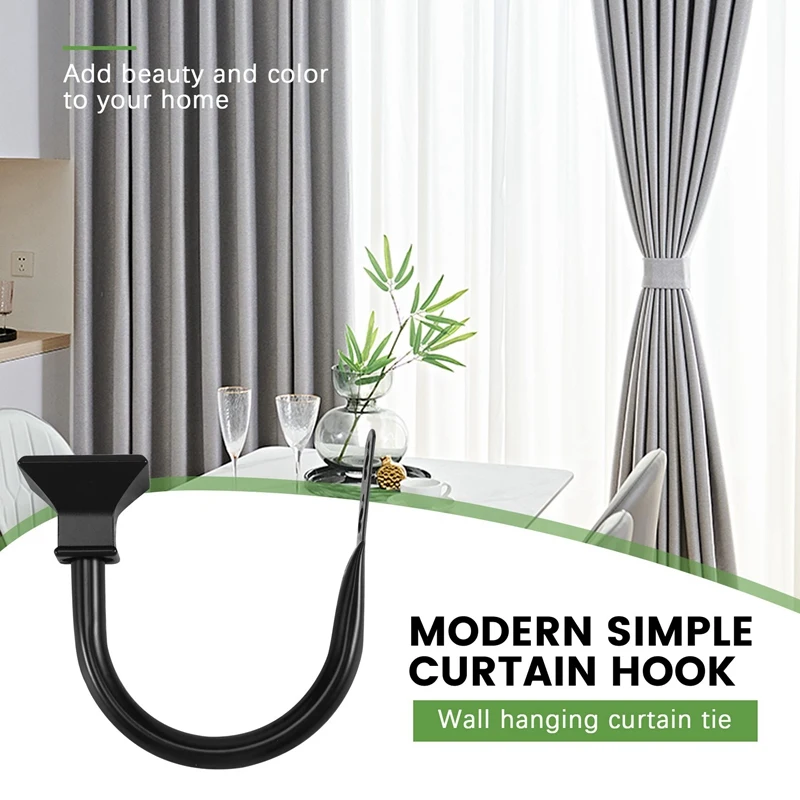 

Set Of 2 Square Metal Decorative Curtain Hold Backs, Wall Mounted Window Drapery Tiebacks For Bedroom, Livingroom, Office Come W