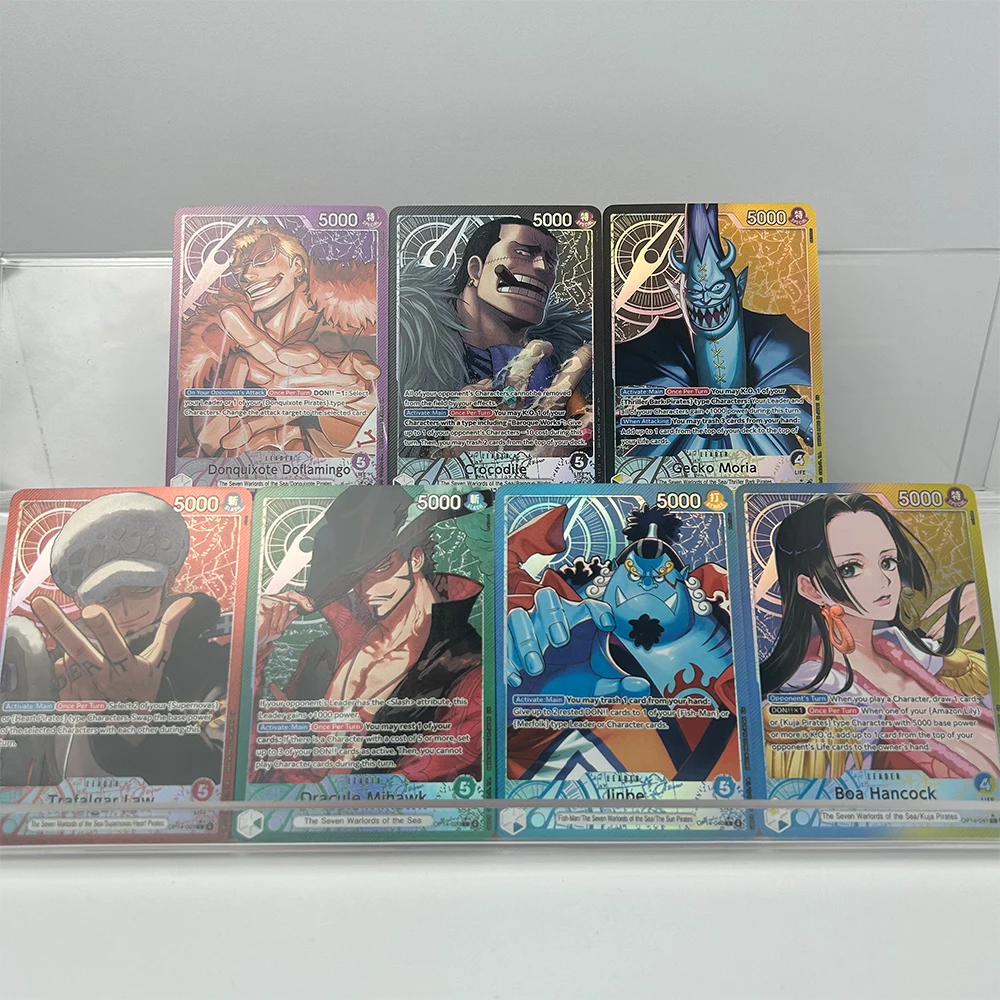 OP14 The Azure Sea S Seven Dracule Mihawk OP14-020 Leader Anime OPCG Collection Card Alt Art Boa Hancock Foil Flash Card Gift