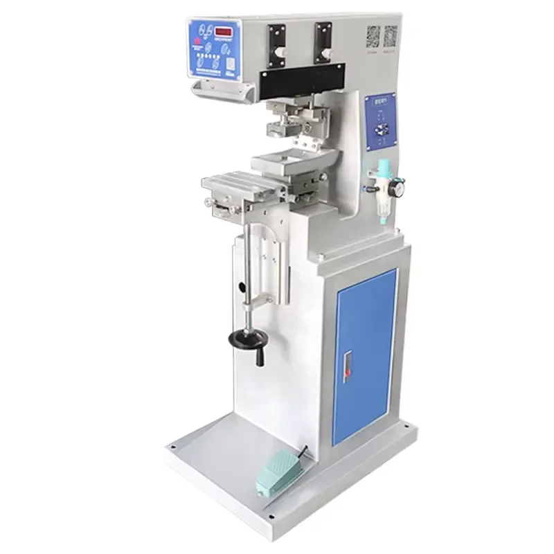 Curved Surface Tampography Monochrome Small Logo Trademark Automatic Replaceable Oil Cup Manual Pad Printing Machine