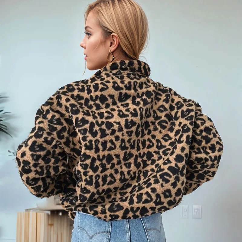 

2025 Vintage Babes Leopard Print Jacket Women's New Loose Casual Jacket Design Sense Niche Top for women