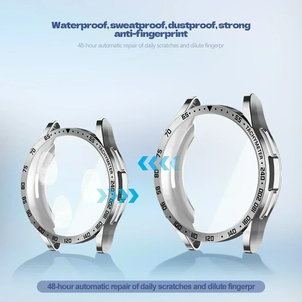 for Samsung Galaxy Watch 6 Classic Screen Protector Case 47mm 43mm TPU Bumper Face Cover Set for Galaxy Watch6 47 mm Classic