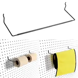 Pegboard Paper Towel Holder Accessories Carbon Steel Peg Board Organizer for Kitchen Laundry Tool Shed Bathroom Workshop