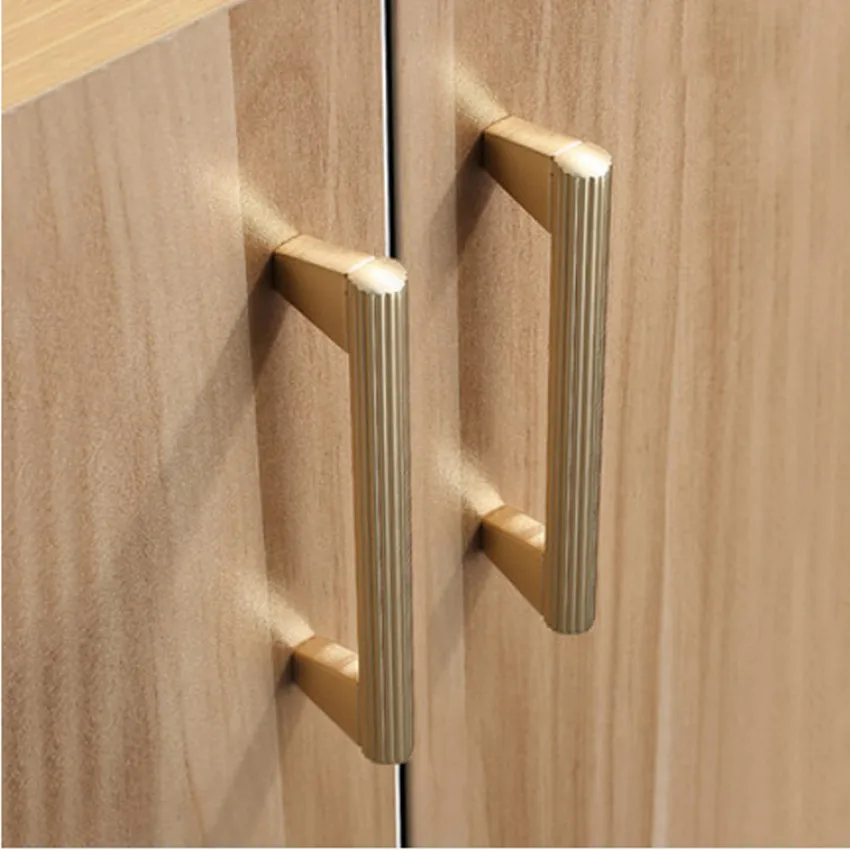 

320 192mm modern simple fashion brushed gold wardrobe kitchen cabinet large size handle stain brass drawer cabinet dresser knob