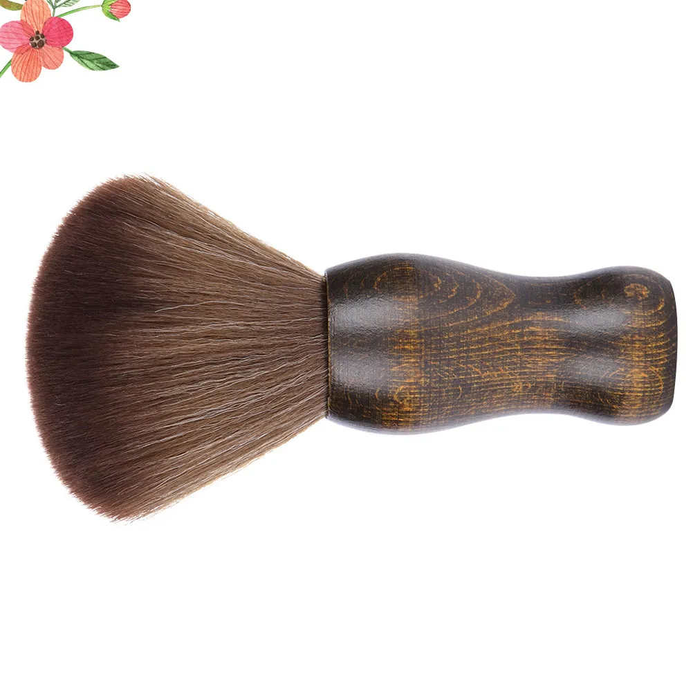 

Hair Cleaning Brush Wooden Handle Hair Cutting Tool Small Portable Styling Brush Professional Salon Use for Men Women