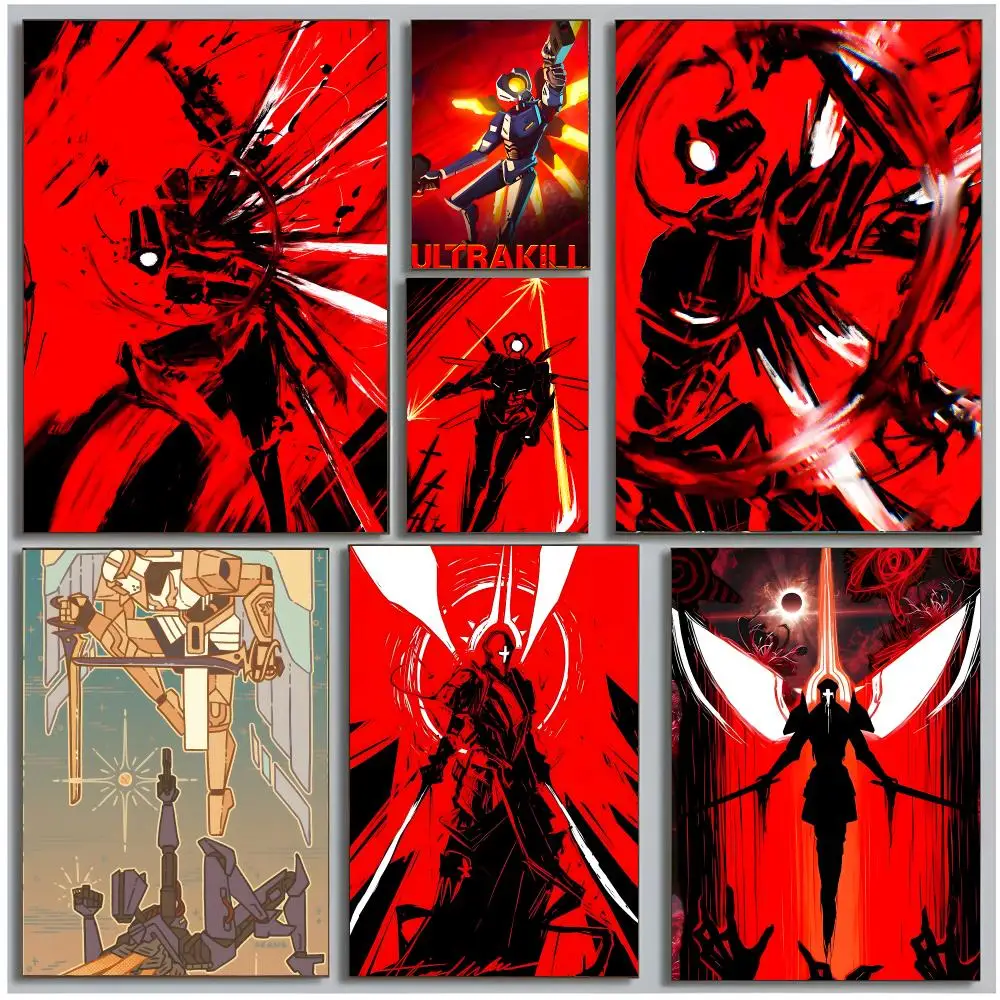 Video Game Shooter Ultrakill Poster Modern Wall Art Bedroom Living Room Print Unframed