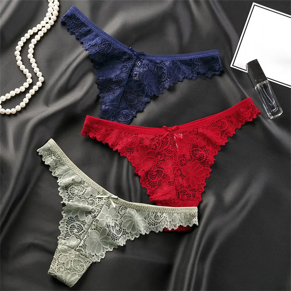 

Hollow Translucent Girl Lace Mesh Girl Summer Thin Breathable Underwear Sexy Girl Lace Thong Delicate Workmanship, Strong