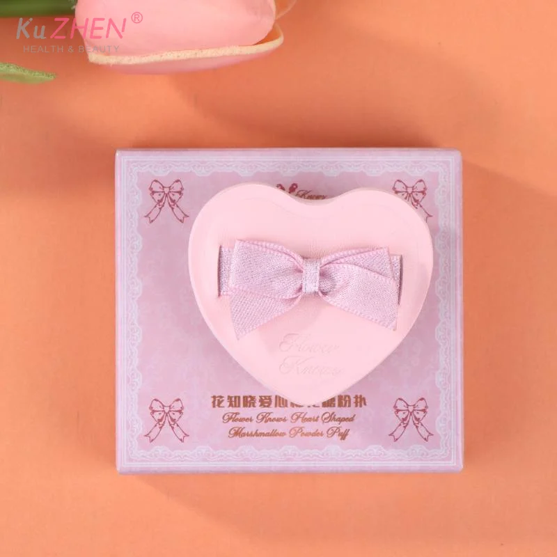 1pcs Heart Bow Makeup Powder Puffs That Can Be Used In Both Dry And Wet Combinations Cotton Candy Air Cushion Powder Puff
