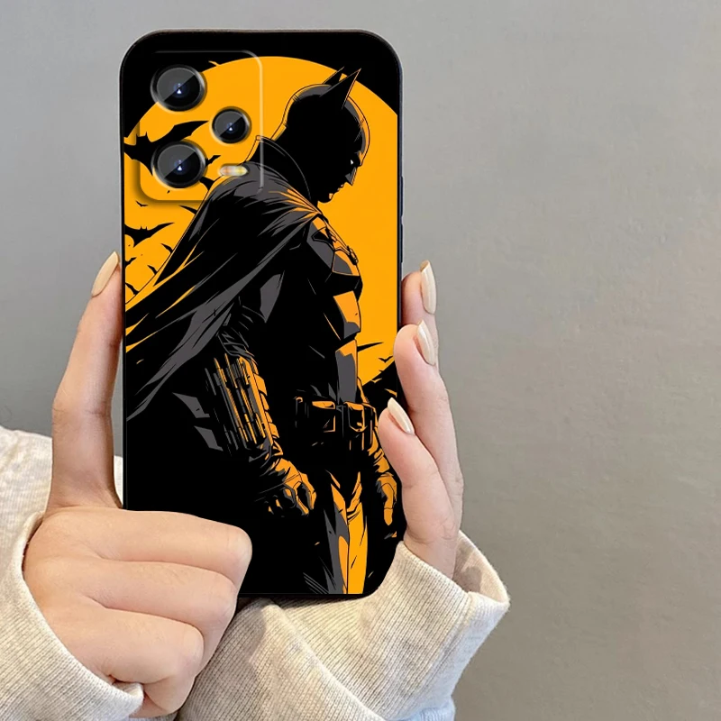 B-Batmans Art Popular Cool For Xiaomi Redmi Note 13 12R 12 12S Turbo 11 11T 11S 10 10S Pro Plus 5G Black Cover Phone Case