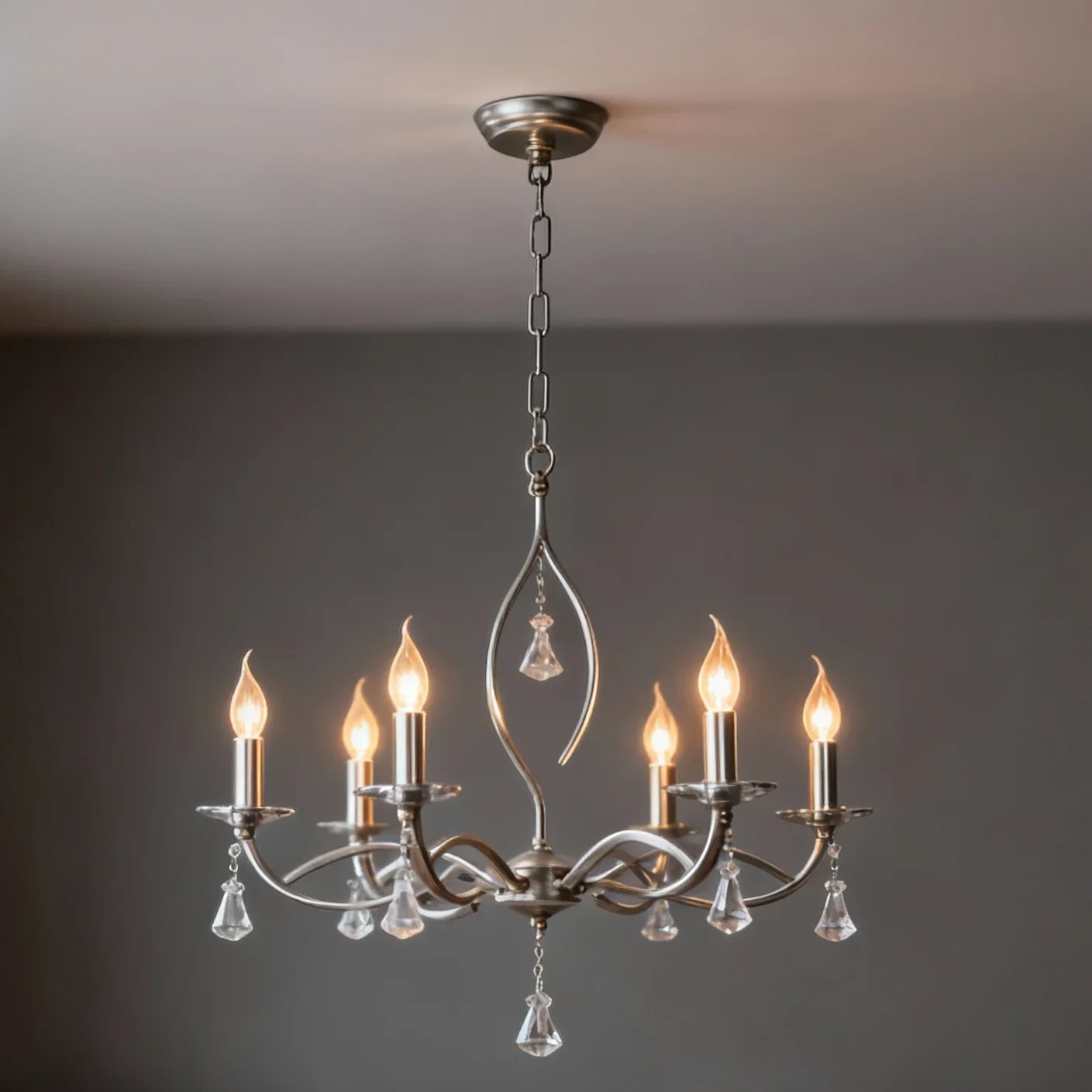 American light luxury country crystal chandelier living room simple French bedroom light candle creative lamp