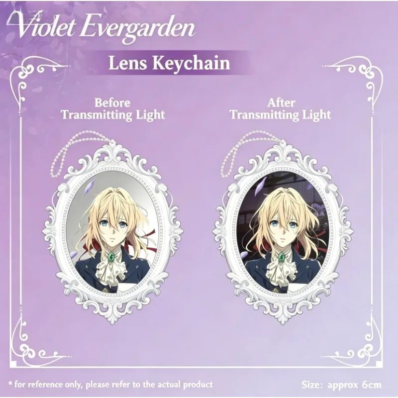 

Violet Evergarden Violet Gilbert Keychain Backlight Acrylic Special process Stylish Accessory Elegant collection Couple gifts