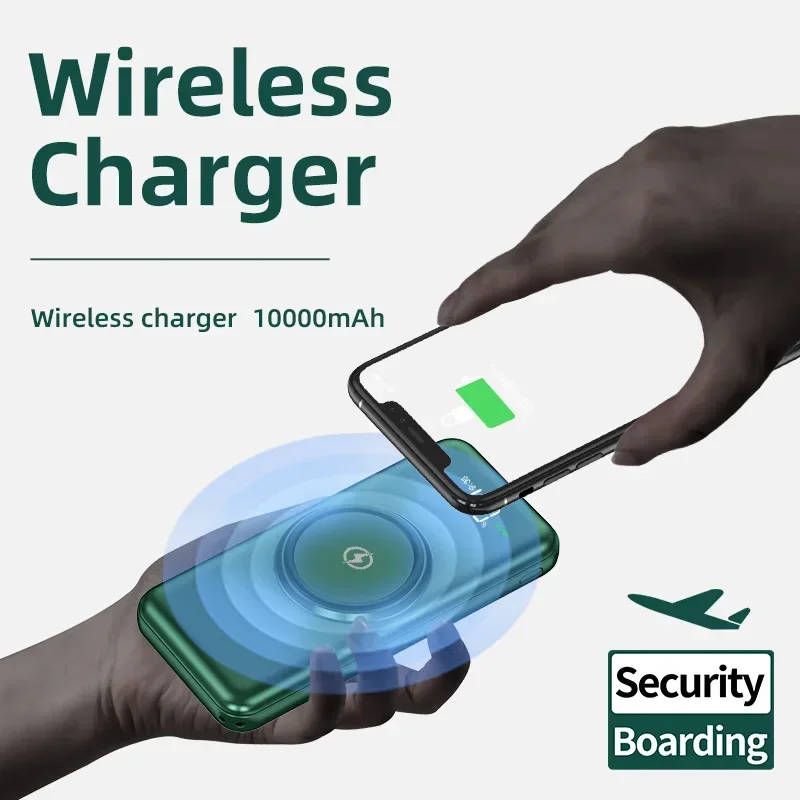 10000mAh Fast Charging Mobile Power Bank Comes with A Four Wire Convenient Large Capacity Mobile Power Bank