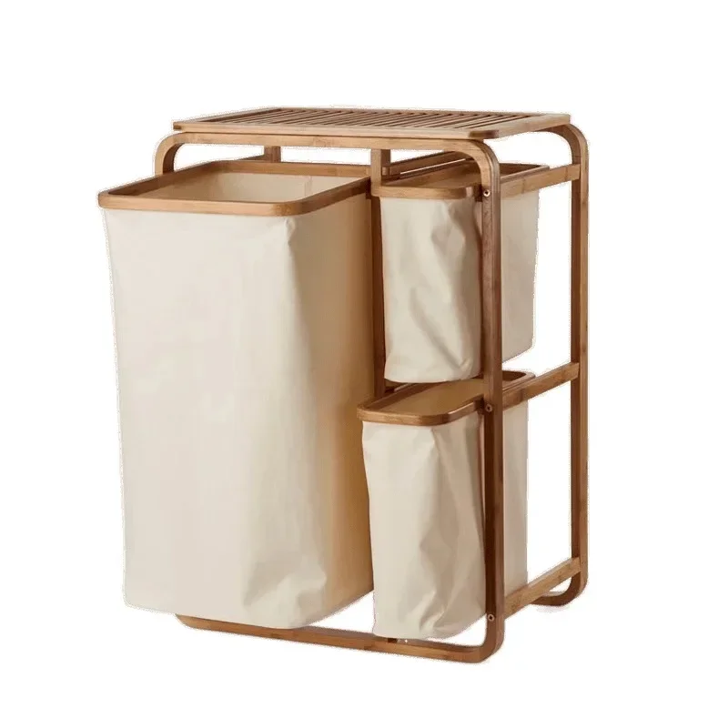 

Japanese fabric dirty clothes bathroom rack clothing storage basket dirty clothes basket household classification