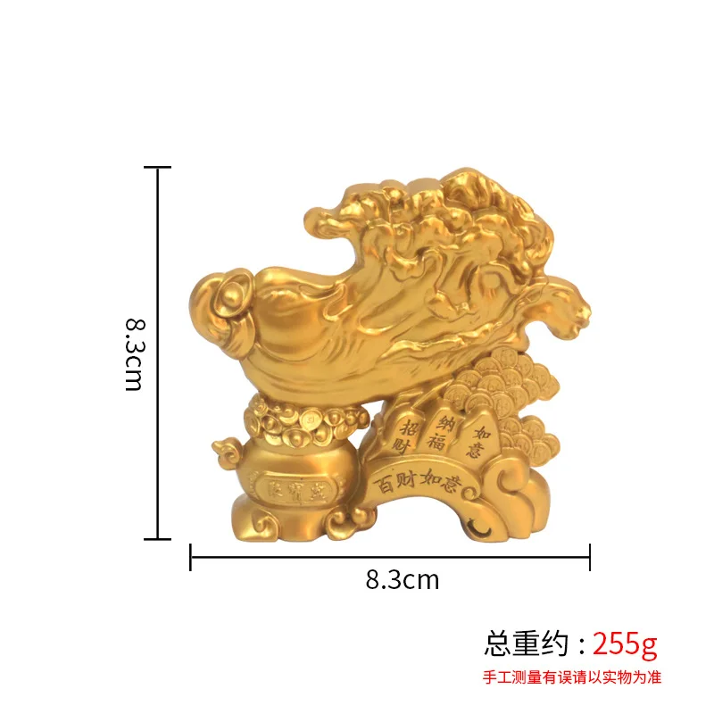 Golden Sand, -Attracting, Auspicious, And Treasure-Gathering Basin Ornament, Metal Craft, Cabbage Symbolizing Wealth, Coin