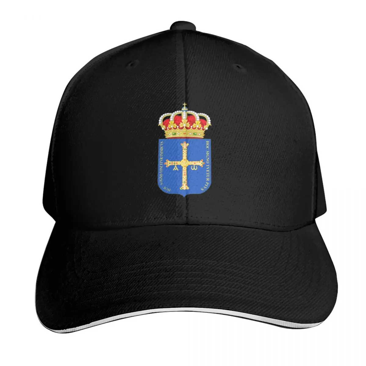 Coat of Arms of Asturias, Spain Baseball Cap Sun Protection UPF 50+ Breathable Mesh Back Adjustable Buckle Closure