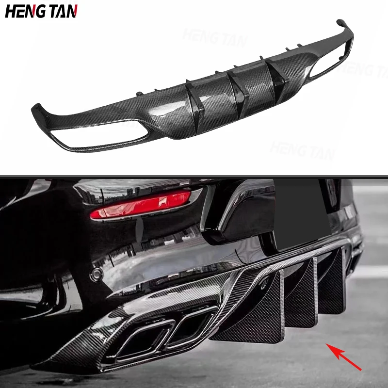 

For Mercedes Benz C Class Two door W205 C63 C220 C260 Carbon Fiber Car Rear Bumper Lip Diffuser Spoiler Parts ED Style Body kit