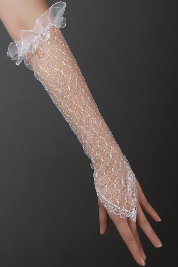 Nuovi guanti per abiti da sposa guanti lunghi in pizzo con dita guanti per abiti da sposa da sposa Multi colore