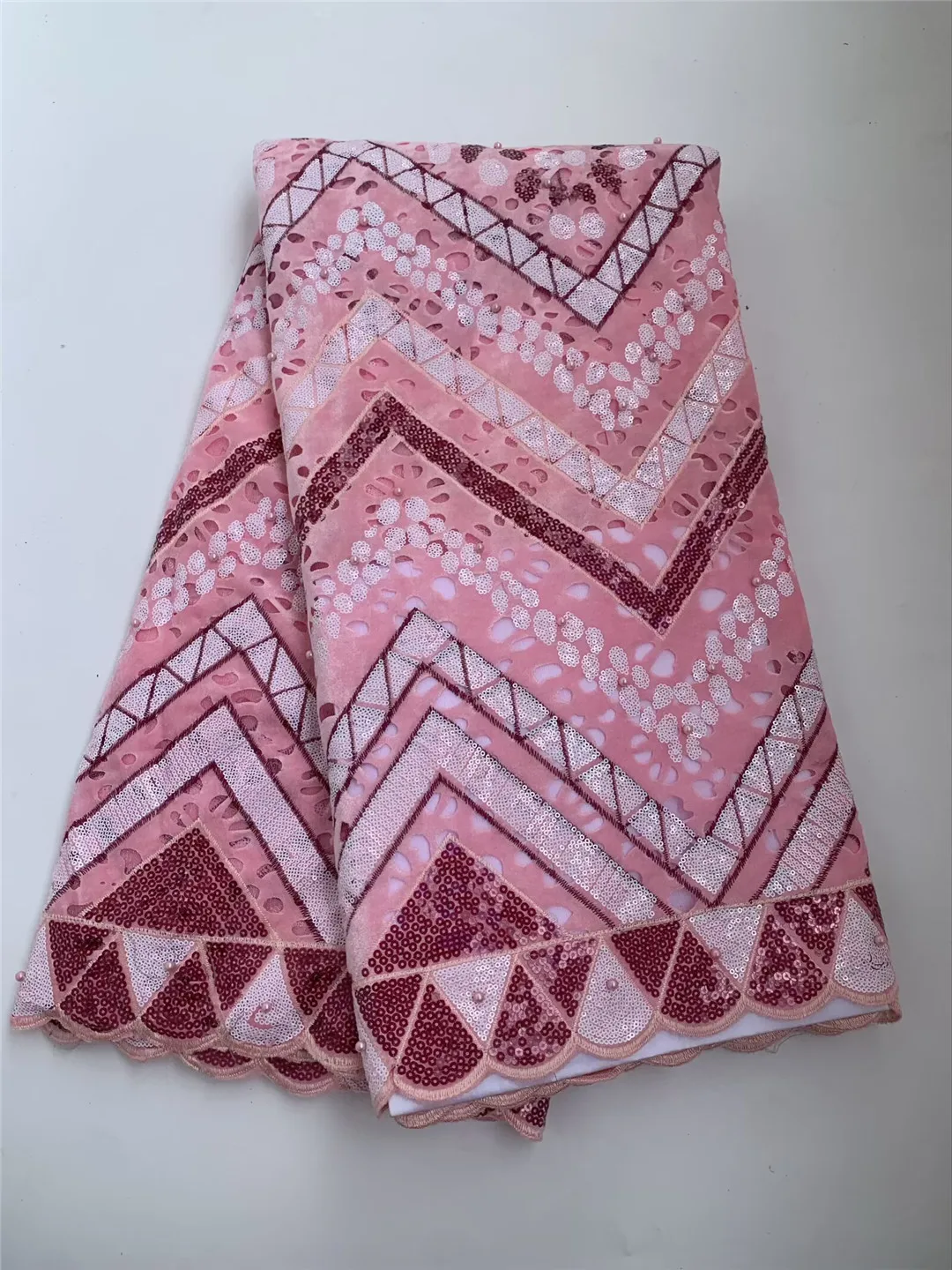 

Африканская бархатная кружевная ткань высокого качества, нигерийская мода, вышивка блестками, французский тюль, кружевная ткань для свадебной ткани