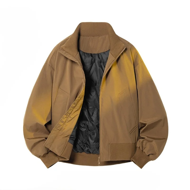 

Jacket Coat Two Sides Winter Mens Copy Vintage Golf Futuristic Western Boy Fleeced Hooded Lined Original Warm Windproof Autumn