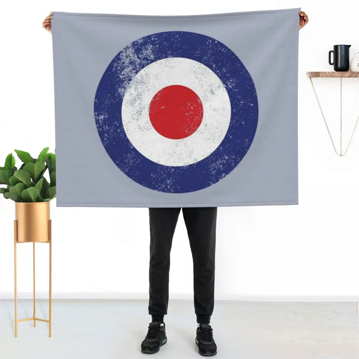 RAF Type D Roundel - Mod Target Logo Throw Blanket Bed linens Luxury Thin funny gift Quilt christmas decoration Blankets
