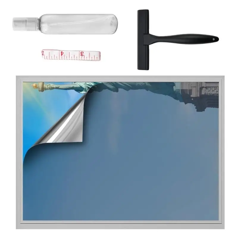 40 x 500 feste, haftende Fensterfolie, verhindert 85% Hitze und 99% Sonnenlicht mit Temperaturkontrolle für Privatsphäre – Detail 3