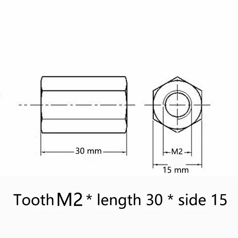 M3*L=2.4/5/10/15/20/25/30/35/40/50mm Colourful Aluminum Alloy Hex Rod Coupling Nuts Connection Thread Anodized Hexagon Long Nut