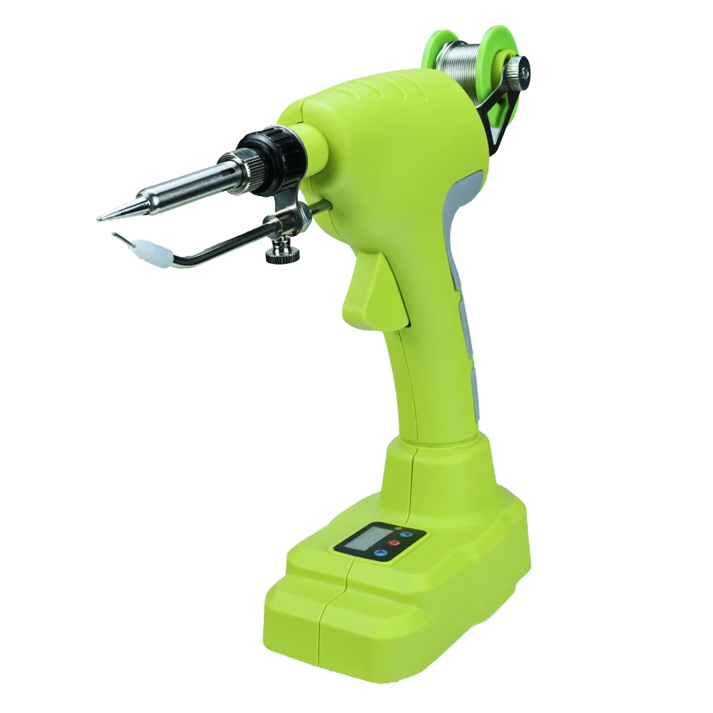 Беспроводной Электрический паяльник, 75 Вт, с 5 наконечниками, цифровой пистолет для пайки температуры, для литий-ионных аккумуляторов Ryobi 18 в (без батареи)