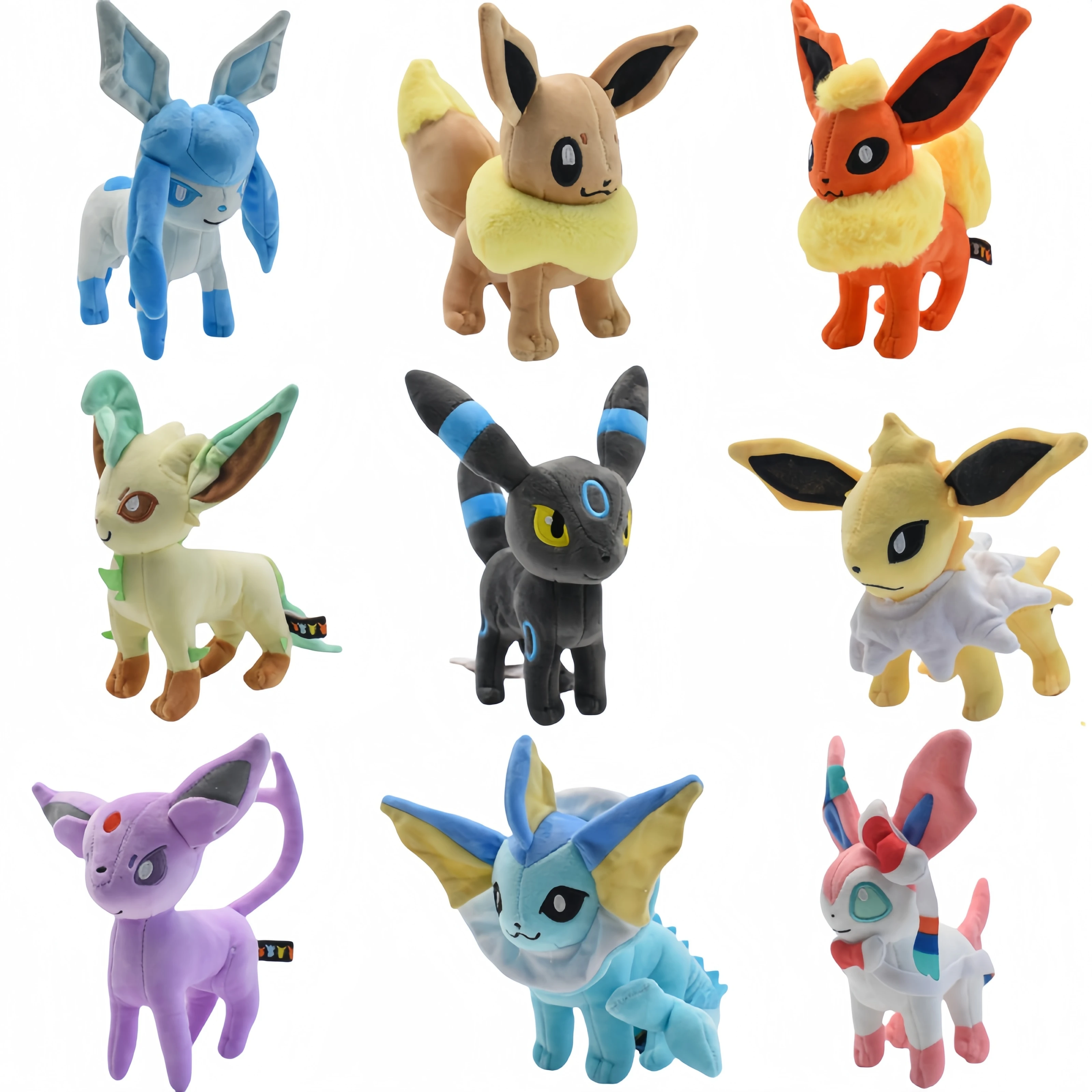 Pokemon Pikachu Eevee Family Plush Stuffed Doll Sylveon Leafeon Flareon Jolteon Vaporeon Collection Toy Hobbies Xmas Kid Gift