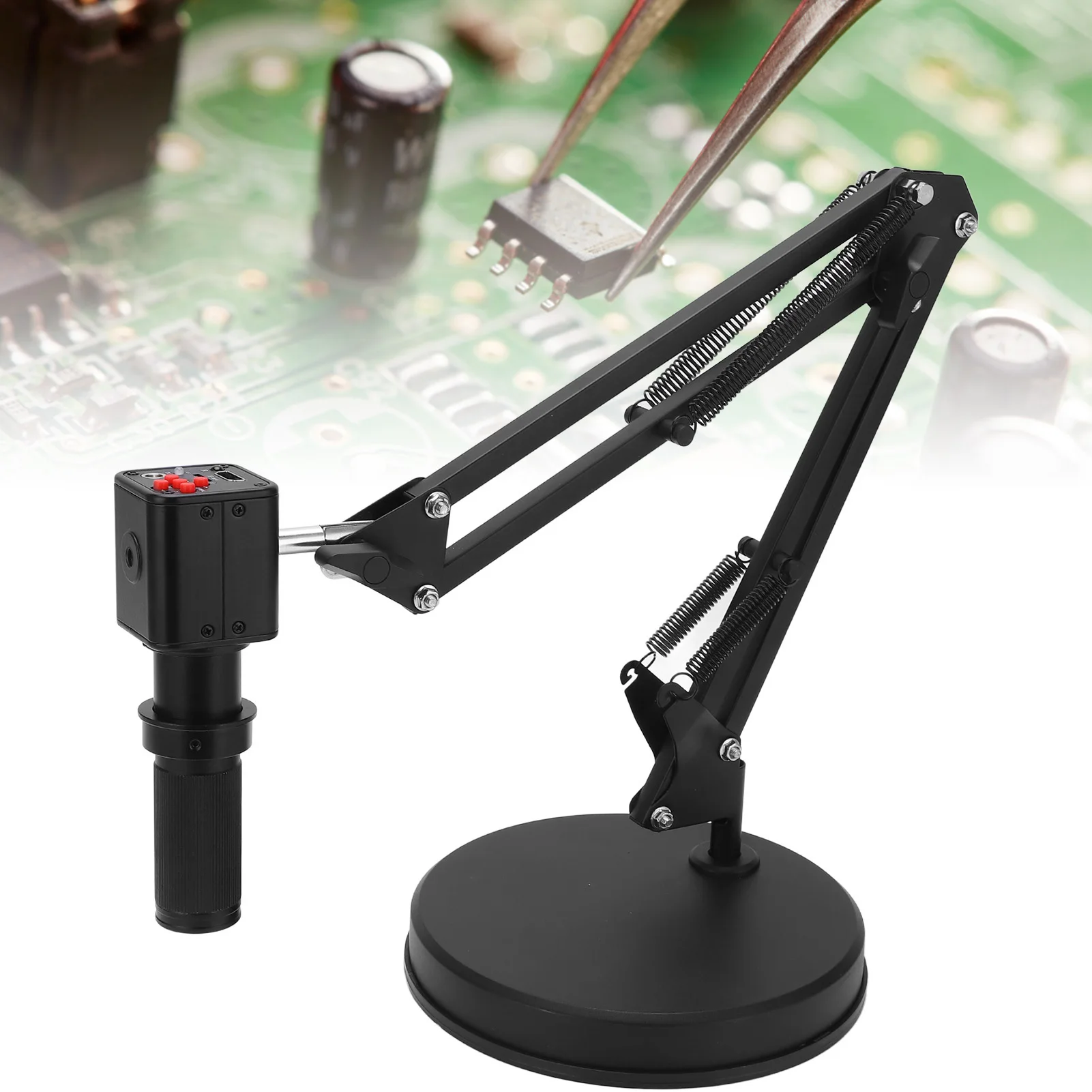 Industry Microscope Camera Electronic Camera Safe Sensitive Aluminum with Multi Directional Stand for Integrated Circuit Board