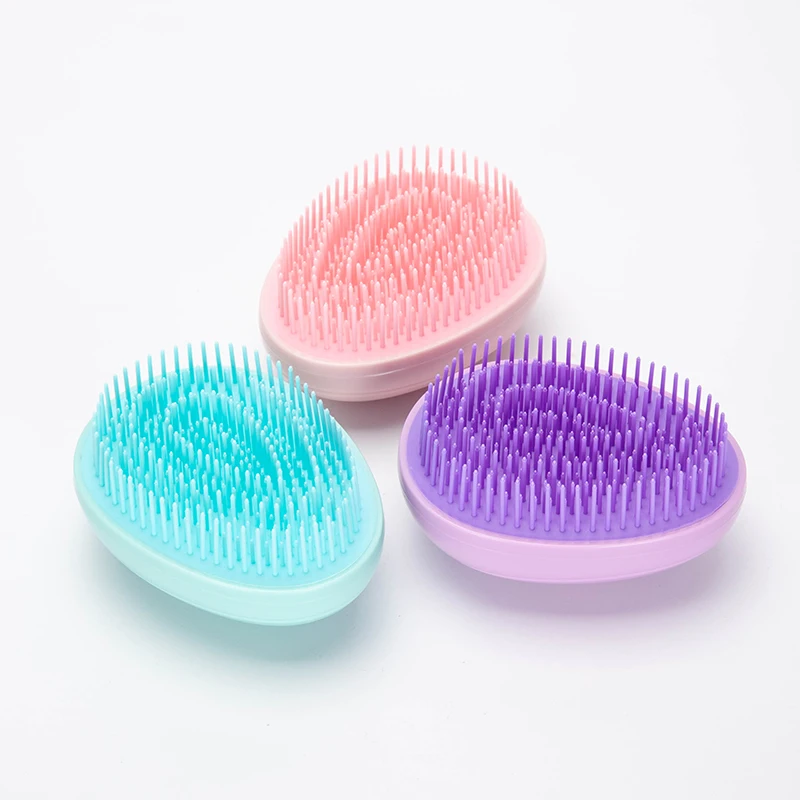 Mini Egg Round Shape Hairbrush Small Scalp Massage Comb Soft Portable Hair Brush Wet Dry Detangling Hairdressing Comb for Travel