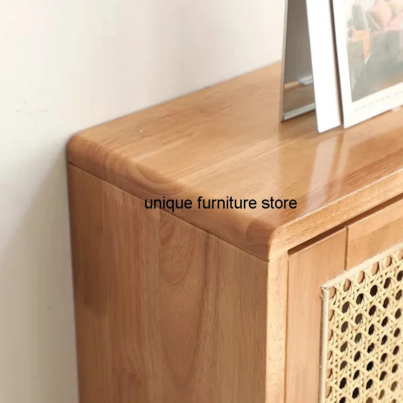 Box Shelf Shoe Shelves Storage Display Rattan Closet Solid Wood Shoe Cabinet Flip Ultra Thin Zapateros Space Saving Furniture