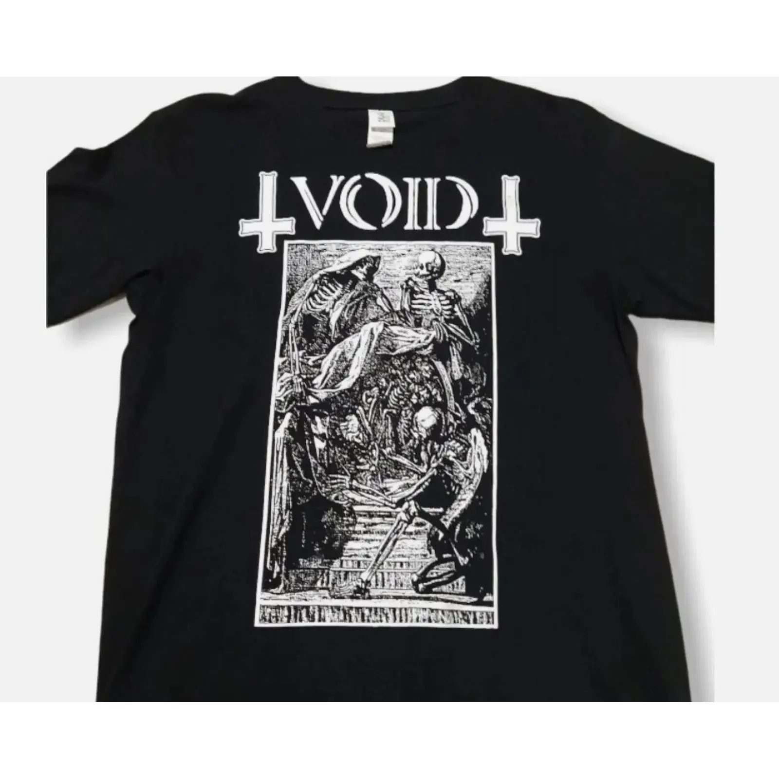 Void Band Punk Rock Basic Black Classic Style T shirt vintage Washed Casual Breathable Stylish homme streetwear fashion Unisex