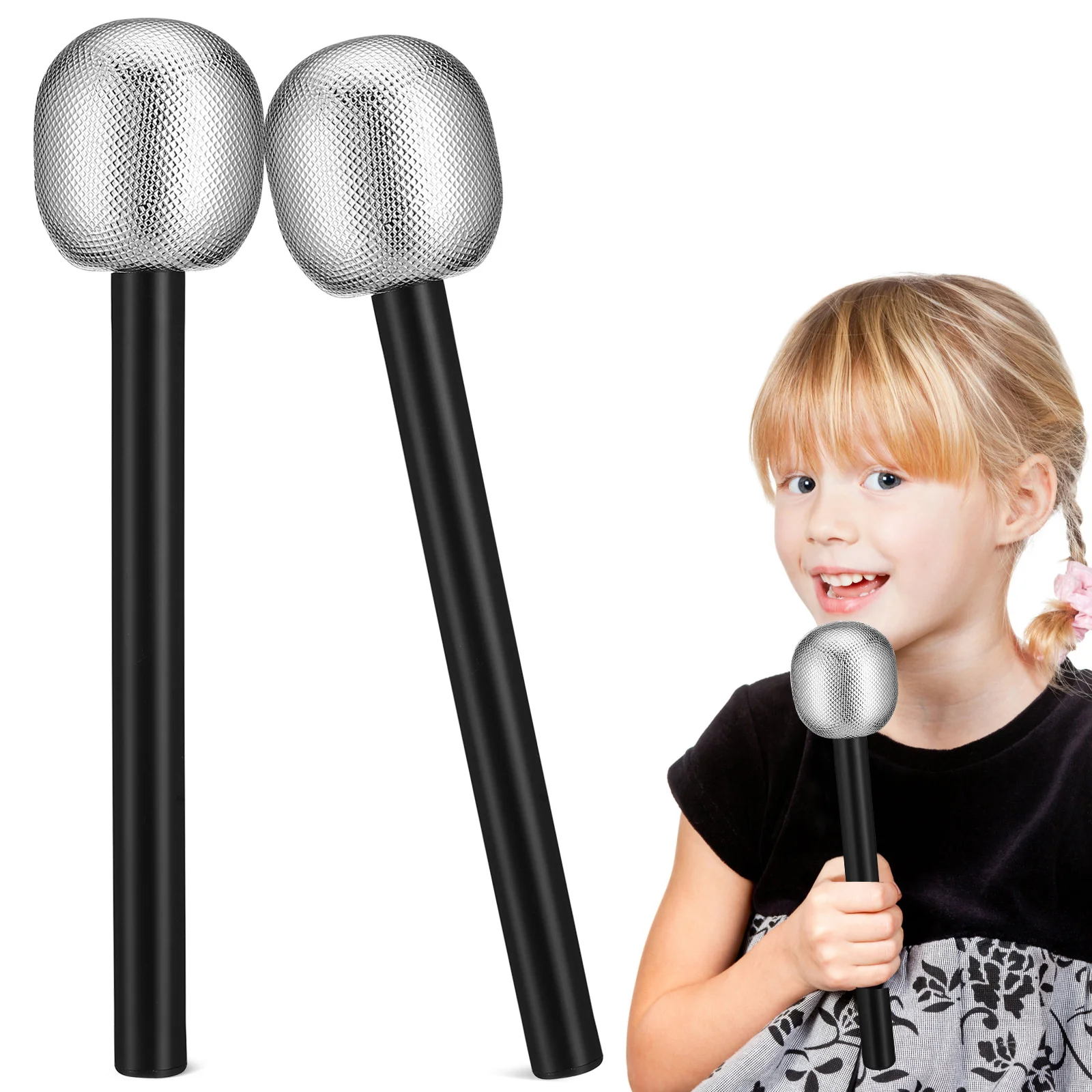 Accessoires de Microphone de Simulation, jouets pour enfants, fournitures de fête d'halloween, Cosplay, spectacle sur scène, 6 pièces