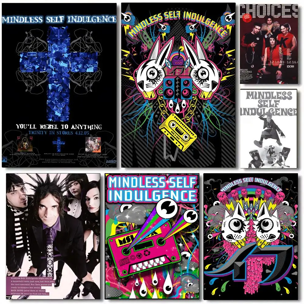 M-Mindless Self IndulgenceS Band Poster Painting Prints Wall Art Picture Film Room Home Bar Cafe Decor Home Mural