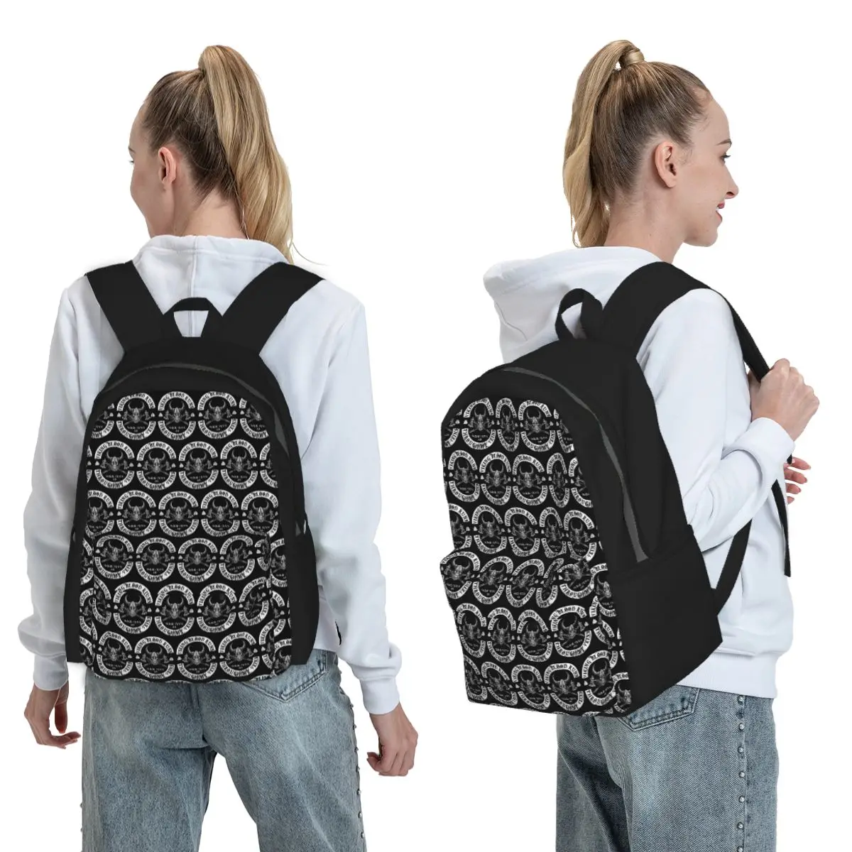 

Viking Blood Runs Through My Veins Backpack Boys Girls BookBag Kids School Bag Laptop Shoulder Bags for Men Women