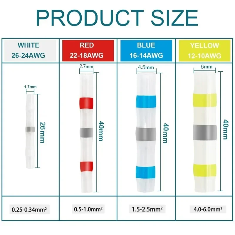 Heat-shrink Tubing Thermal Shrinkage Electrical Car Wire Connector Solder Extrusion Waterproof Block Cable Termination Sleeves