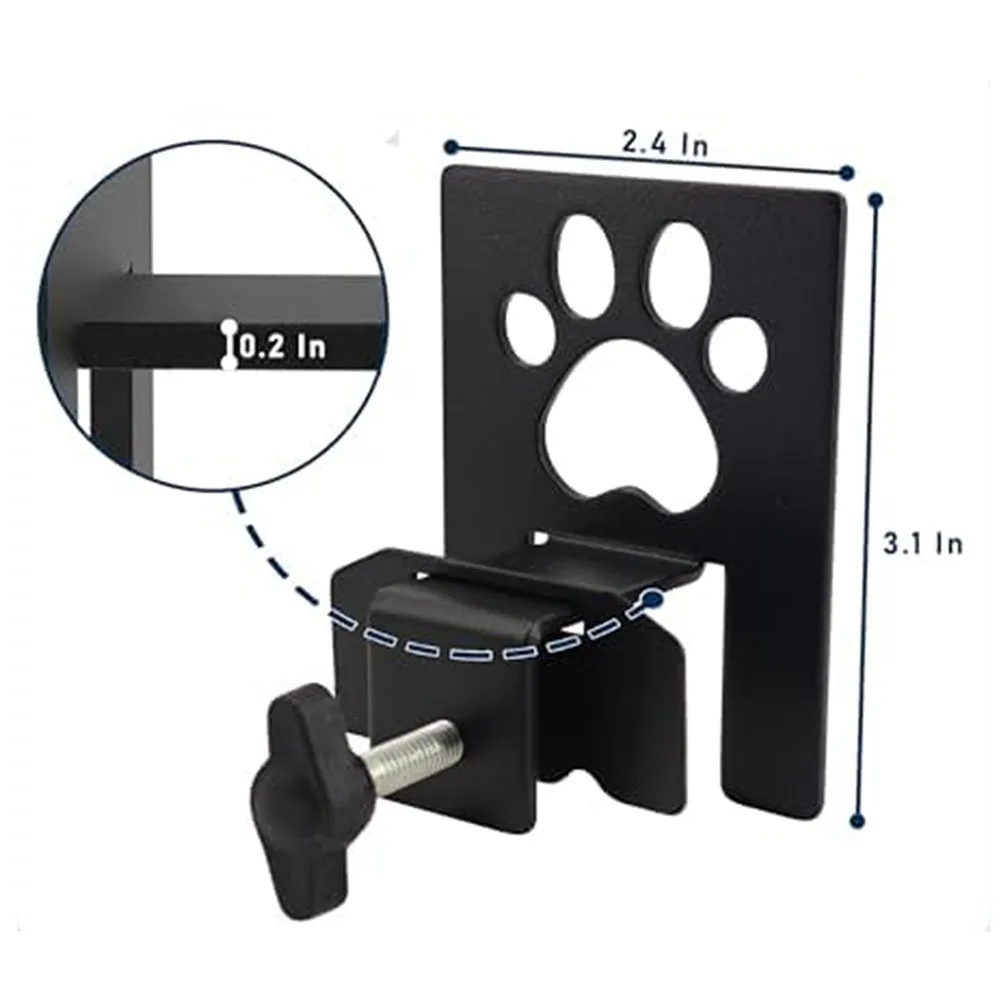 Mattress Anti Slip Retainer Adjustable Fit Non Slip Gaskets with Paw Design for Stable Sleep and Mattress Stability 2pcs Black
