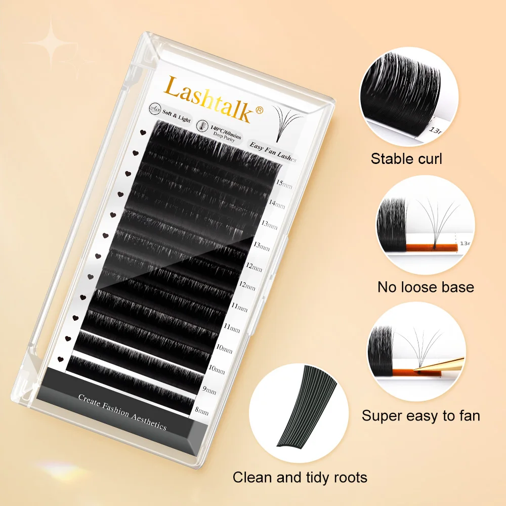 Lashtalk Easy Fanning Eyelash Extension Autofan From Nagaraku Bloom Flowering Pre-bonded Volume Makeup Fake Lashes Soft Natural