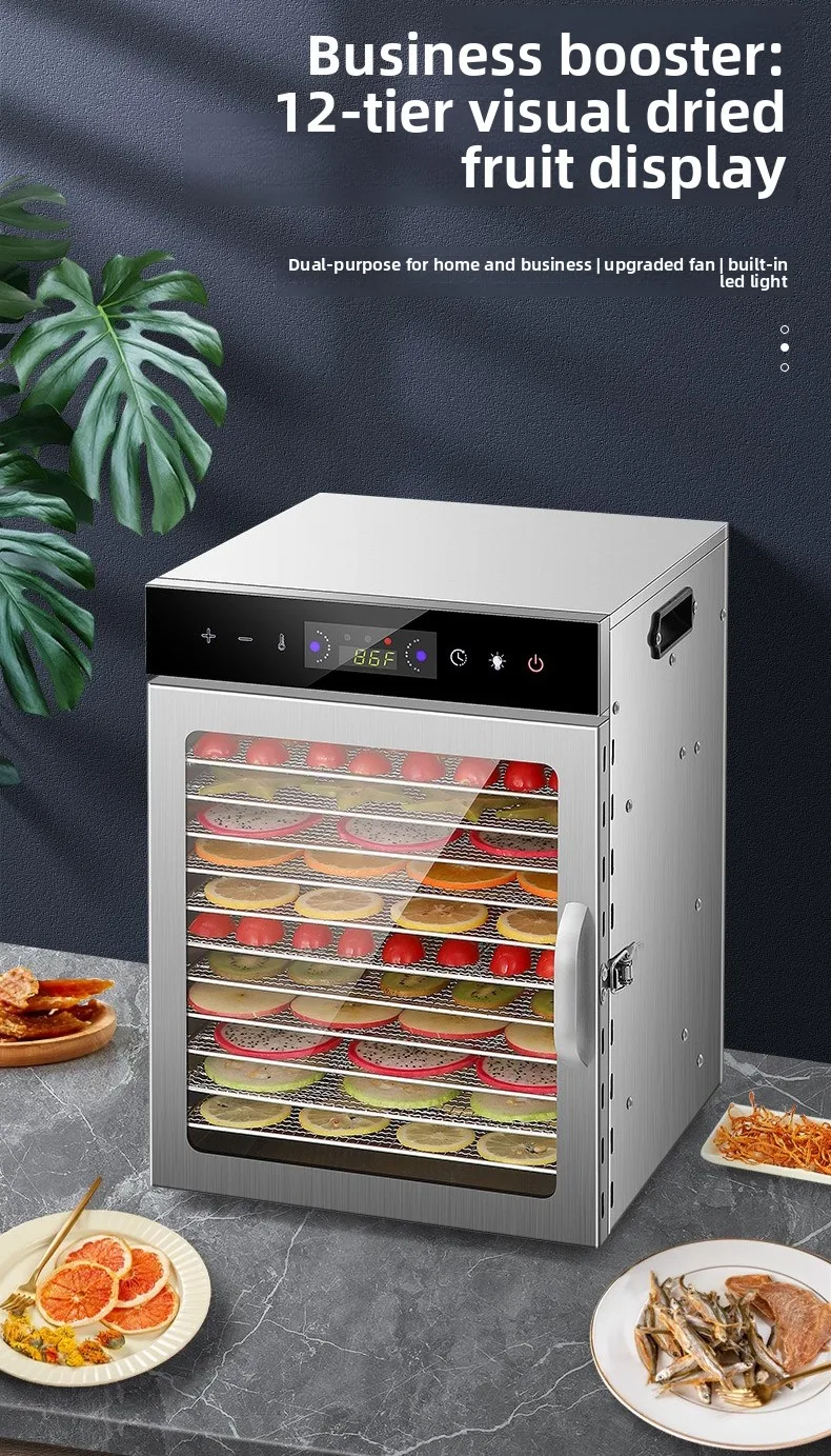 18-Layer Commercial Fruit Drying Machine Multifunctional Vegetable Dried Meat Dehydration Air Drying Machine Household Snacks