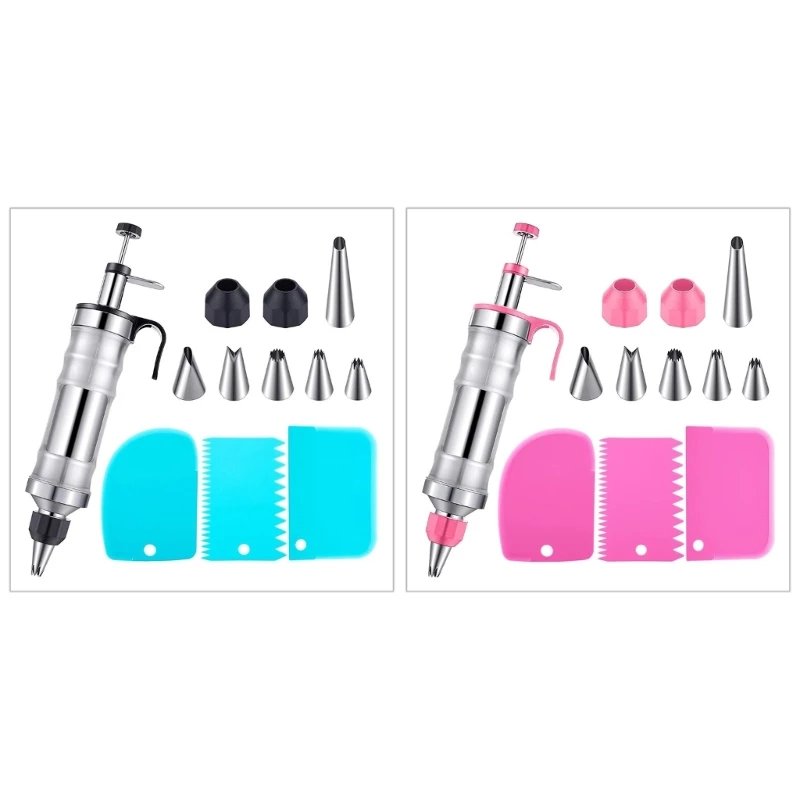 

Icing Piping Nozzle Syringes Scrapers Stainless Steel Cream Press Mould Cupcake Pastry Fondant Decoration Nozzle Cookie