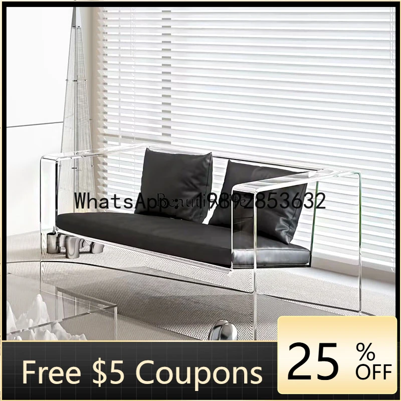 

Кресло YZ в итальянском стиле, креативное, из акрила и кожи, для дома, современное, минималистичное, дизайнерское