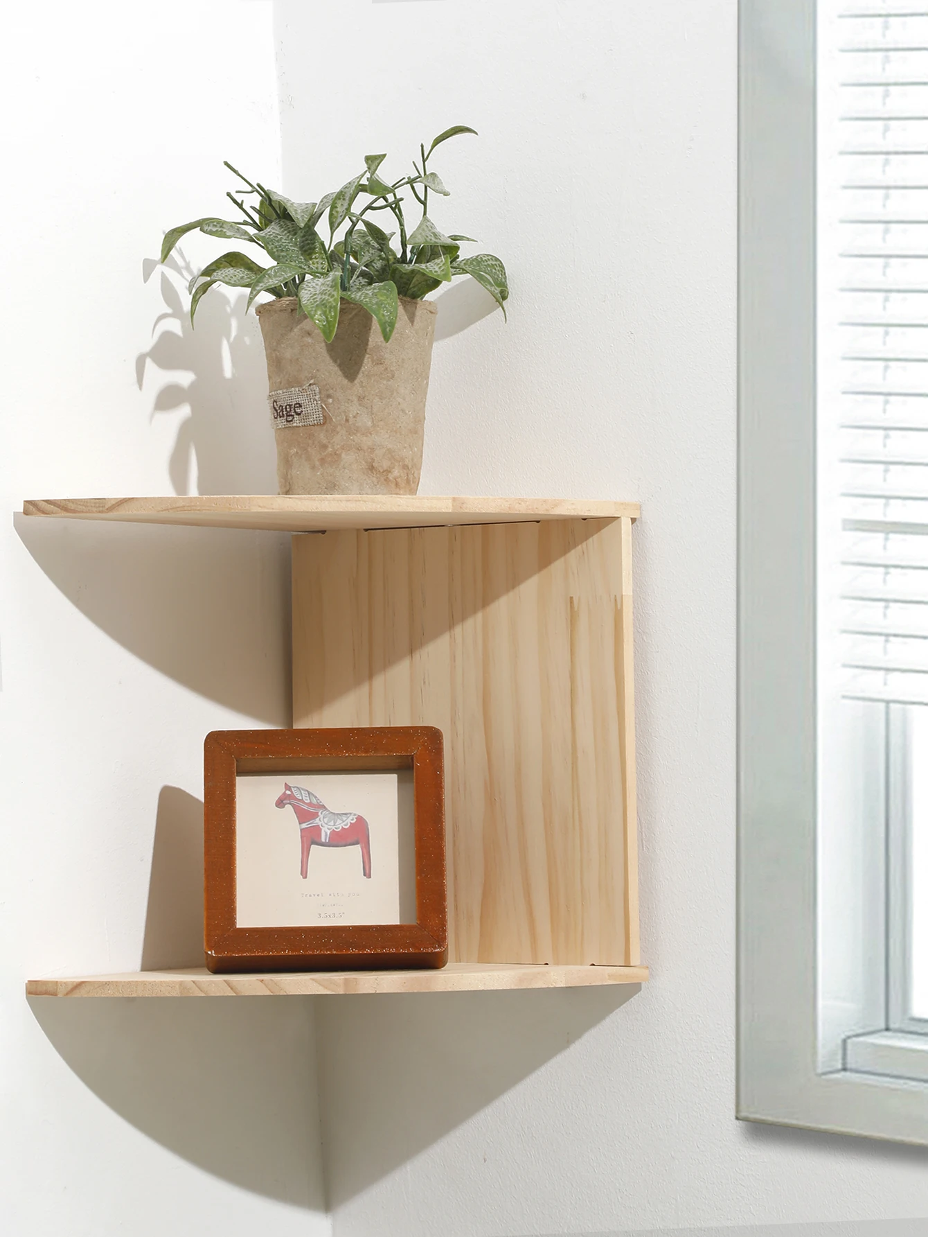 Étagère d'angle en bois à 2/4/5 couches, étagère de rangement en bois Burlywood, décoration de maiso