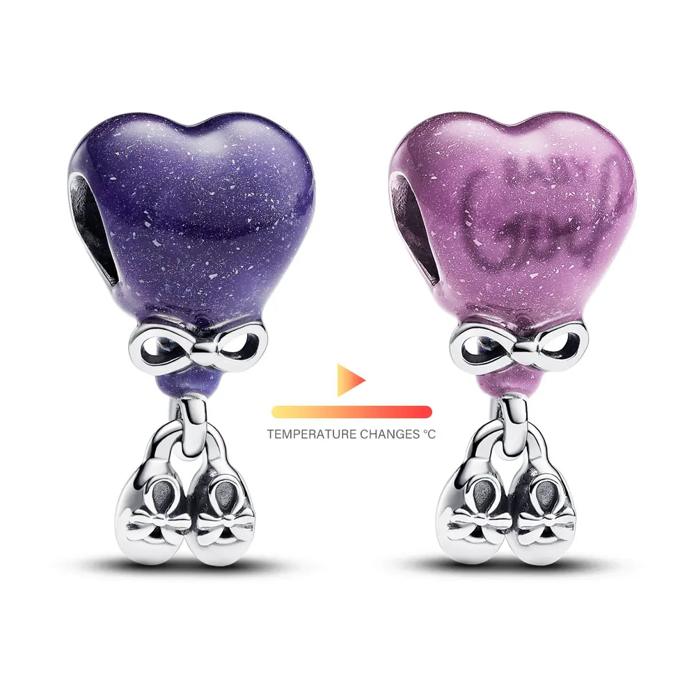 New Charm Crown Drape Family Bead Heart Jewelry Flower Charm Suitable Bracelet Fashion Pendant Mother Gift image 5