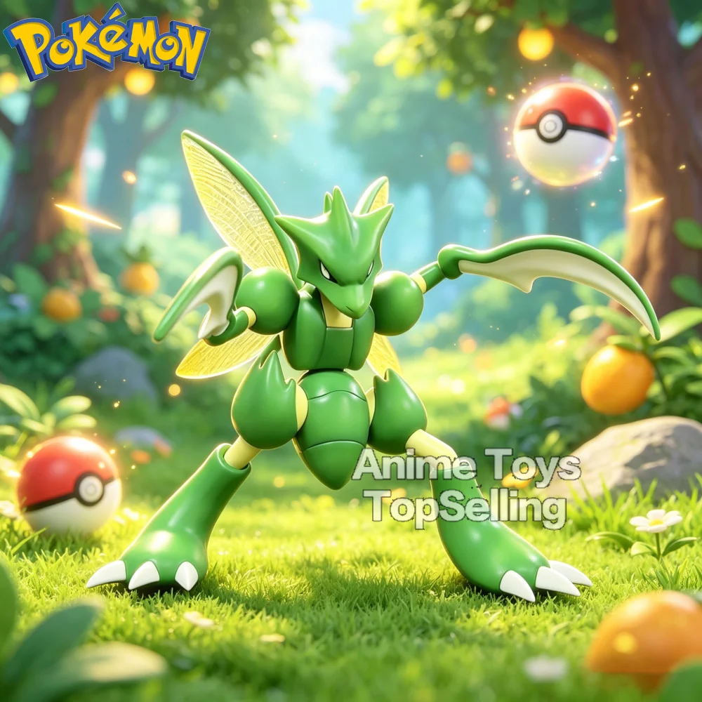 11cm Anime Pokémon Figur Scyther Actionfiguren PVC-Statue Desktop-Ornament Sammlermodell Spielzeug Geschenke