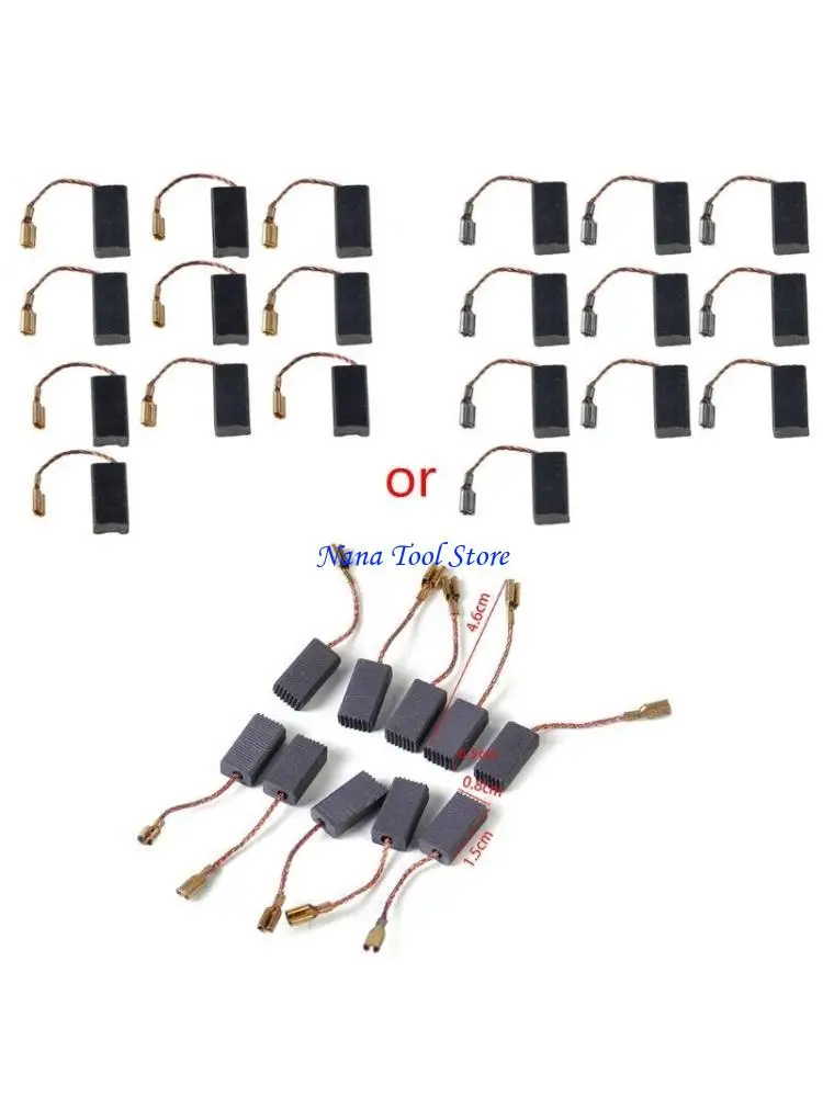 31GJ 10 Pcs Lightweight Carbon Brushes Replacement for  GWS 8-125 GWS 9-150CS GWS6-100 D11 Motor Accessories