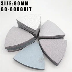 5/10/20 Pcs 90*90*90mm Sanding Sheets Triangle Sandpaper Hook And Loop 60-800 Grits Abrasive Sanding Disc For Wood Metal Sanding