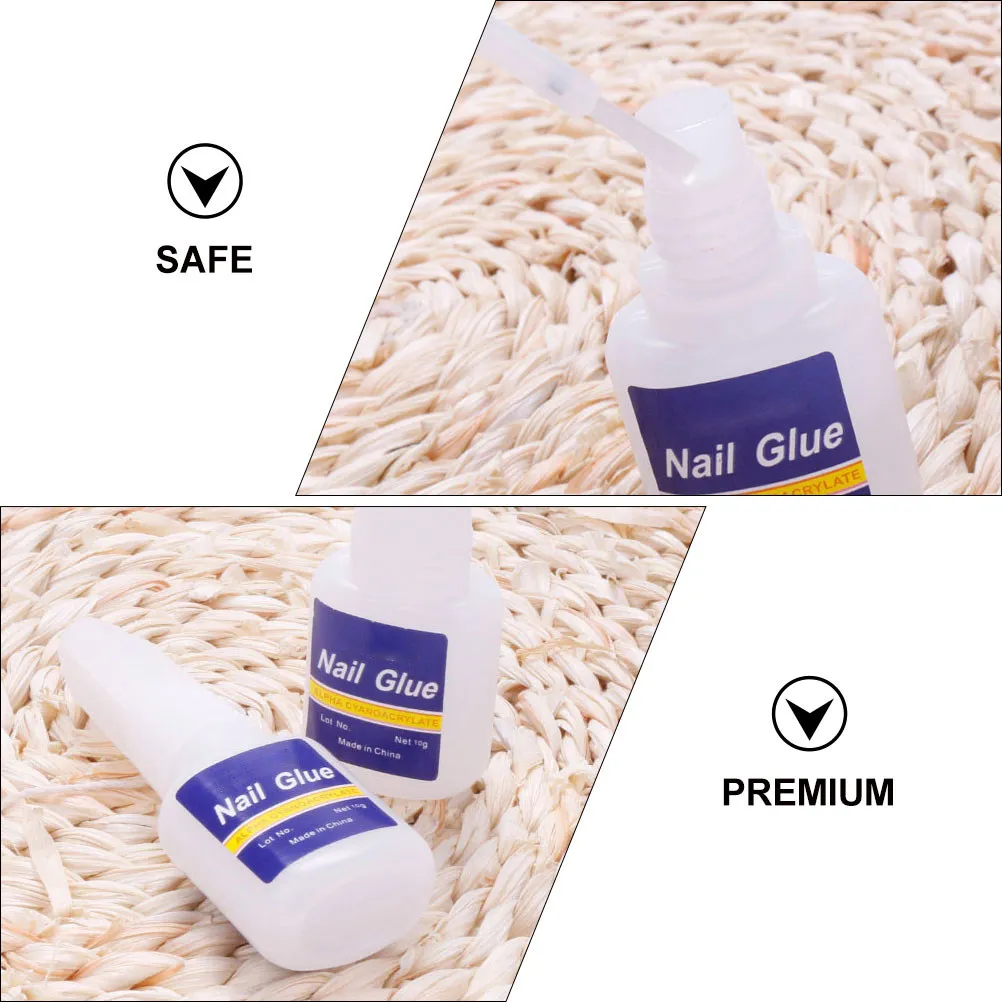 5pcs Non-Irritating Nail Glue 10g – Safe DIY Nail Art & Broken Nail Repair for Salon and Home Use