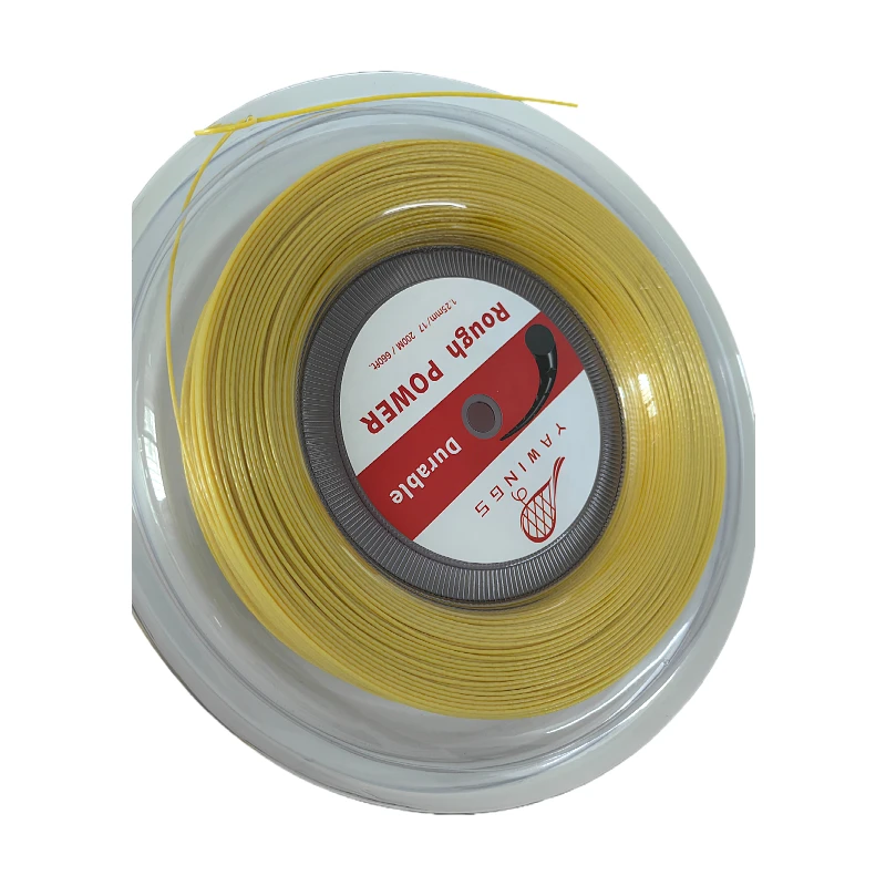 

Rough Polyester Tennis Racquet String 200M Gold Yellow 1.25MM