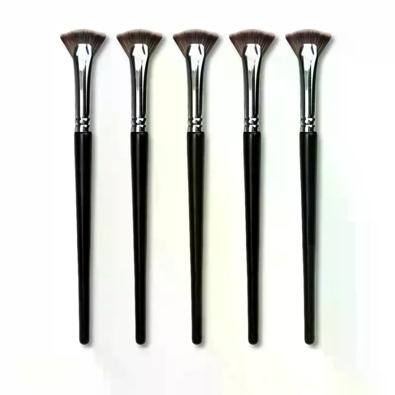 Professional 1Pc Fan-Shaped Eyelash Brush Soft Shedding Beauty Eyelash Makeup Brushes Mascara Highlighter Powder Smudge Tool